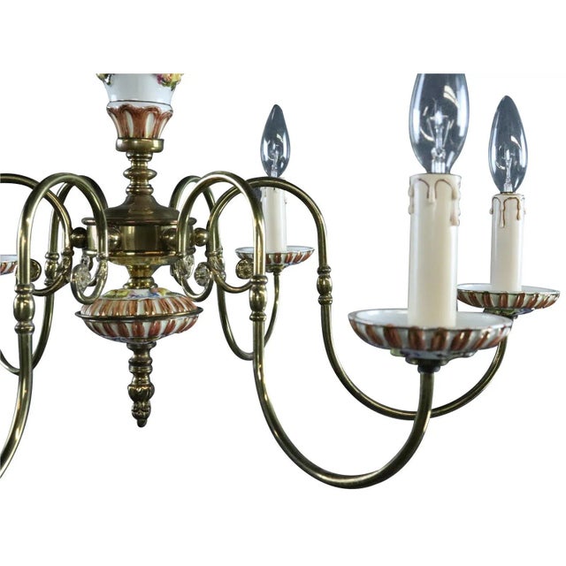 Capodimonte Chandelier Pendant Capodimonte 1950 22-53 For Sale - Image 4 of 9