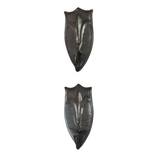 Swedish Pewter Sconces, Set of 2 For Sale