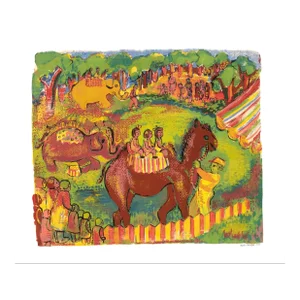 1930s Helen Malta Circus Serigraph