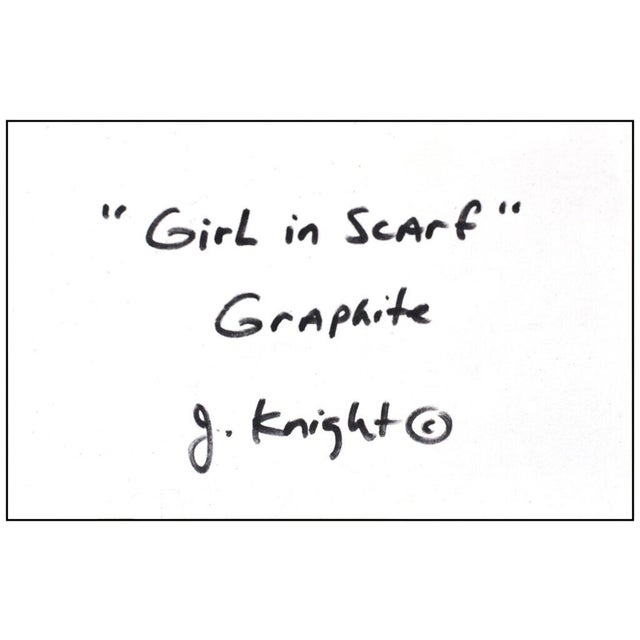 Late 20th Century Girl in Scarf, Jonathan Knight For Sale - Image 4 of 5