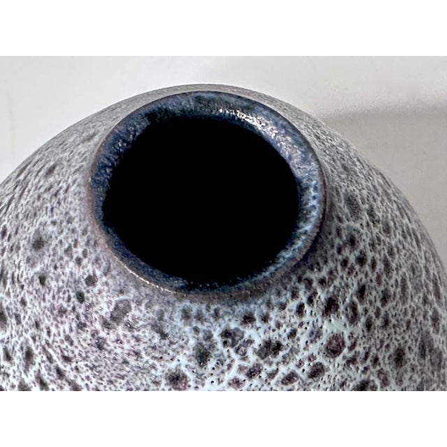 Studio Ceramic Art Vase with Speckled Glaze from Töpferhof Römhild, Germany, 1960s For Sale - Image 4 of 10