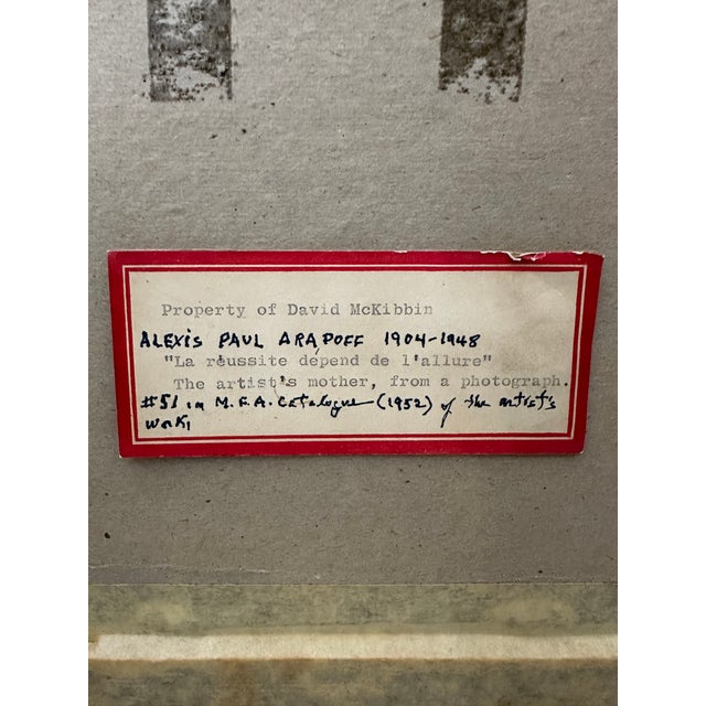 Original Sketch by Alexis Paul Arapoff - Framed Fashion Illustration 1952 Modernist Drawing For Sale - Image 9 of 10