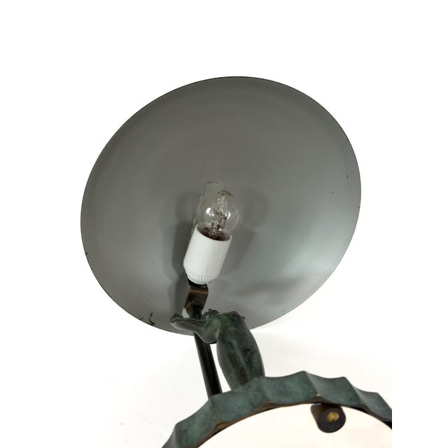 Swedish Grace Figural Table Lamp from Malmö Metallvarufabrik, 1939 For Sale - Image 3 of 7