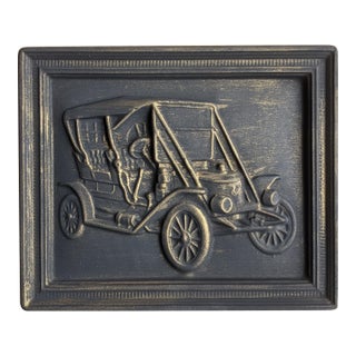 Early American Model T Ford Car Decorative Wall Plaque For Sale