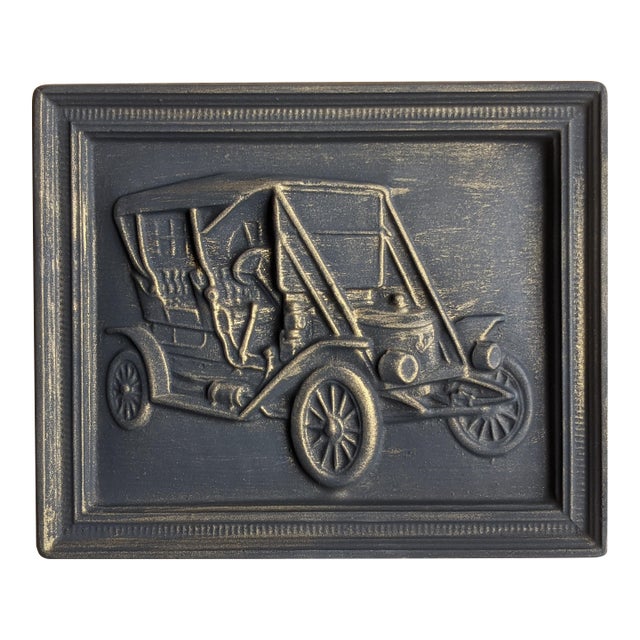 Early American Model T Ford Car Decorative Wall Plaque For Sale