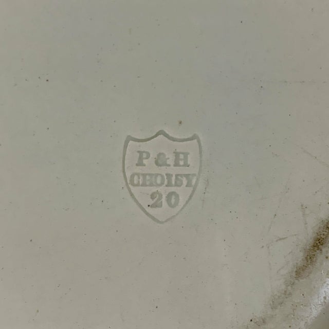 Ph Choisy French Creamware Neoclassical Temple à Paris Architecture Plate For Sale - Image 9 of 12