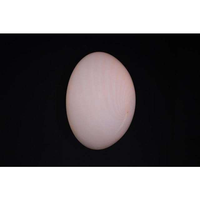 Large Murano Swirl Glass Ceiling Light attributed to Vm-Vetri, Italy, 1970s For Sale - Image 12 of 17