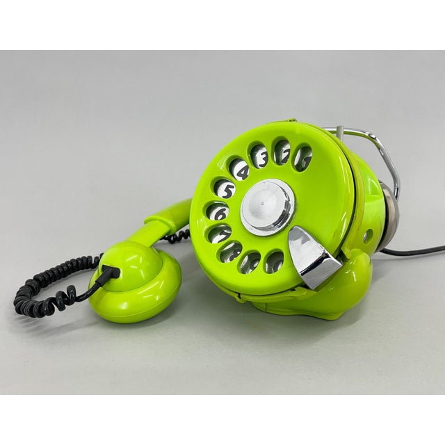 Green Bobo Telephone by Sergio Todeschini for Telcer, Italy, 1970s For Sale - Image 8 of 15