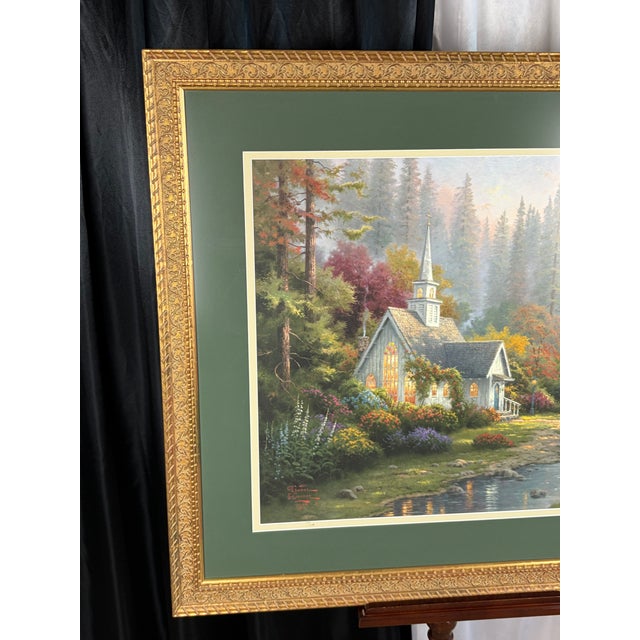 Thomas Kinkade "The Forest Chapel" – Limited Edition S/N (Charter Phase) For Sale - Image 4 of 12