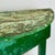 Early 20th Century Demilune Shaped Hand Constructed Wooden Accent Table in Naturally Distressed Avocado Green For Sale In New York - Image 6 of 13