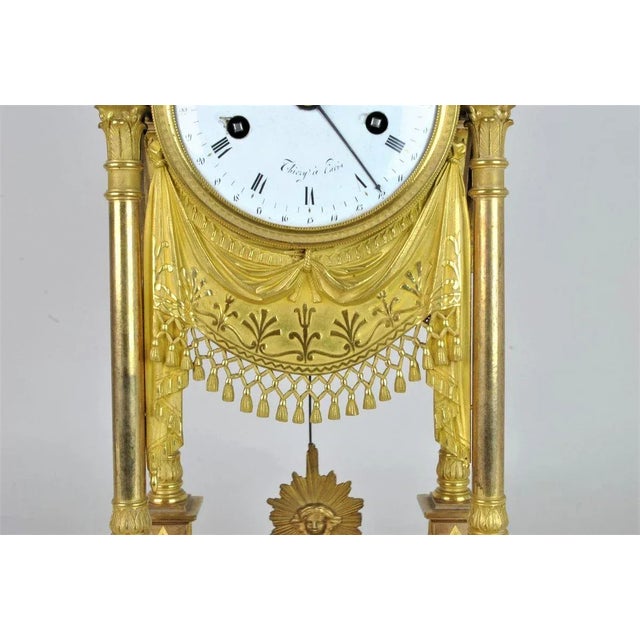 19th Century Empire Period Gilt Bronze Clock For Sale - Image 18 of 18