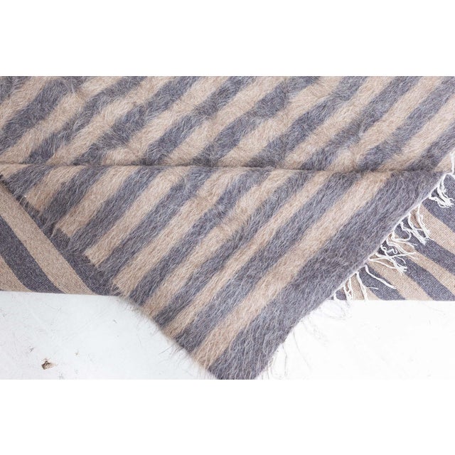 Textural Stripe Modern Goat Hair Runner by Doris Leslie Blau For Sale In New York - Image 6 of 8