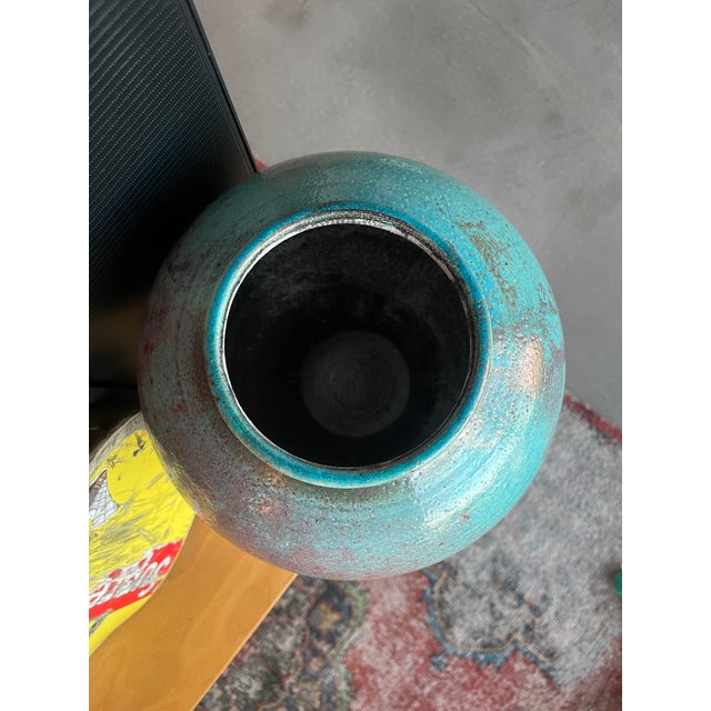 1960s Mark Hines Raku Vintage Studio Pottery Vessel Vase, Large For Sale - Image 10 of 12