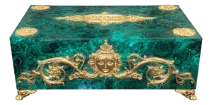Malachite and Gilt Bronze Decorative Box, Early 20th Century