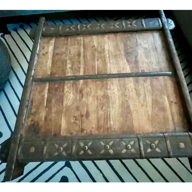 Brass Antique Ox Cart Table For Sale - Image 8 of 10