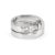 Silver Ladies Cartier Paris Nouvelle Vague 18k White Gold Diamond Crossover Band Ring, Size 6 For Sale - Image 8 of 9