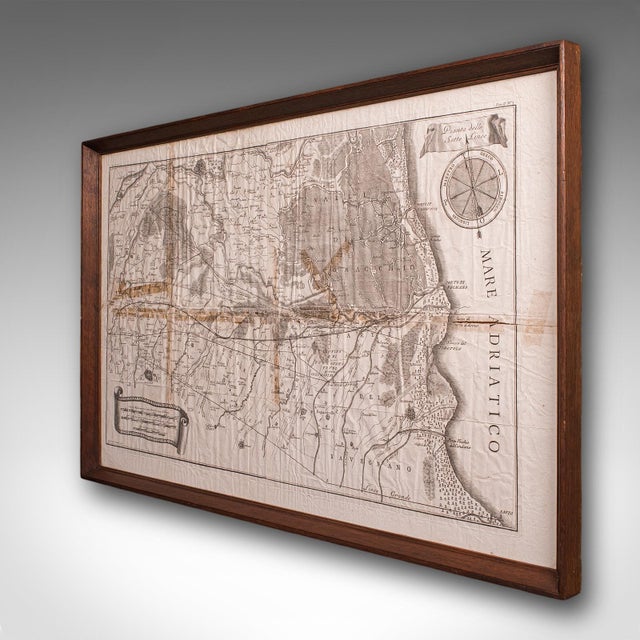 Italian Antique Italian Region Map, Framed Cartography, 18th Century, Emilia Romagna For Sale - Image 3 of 12