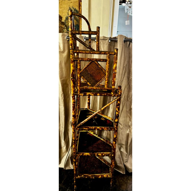 Oh MAN! I saw, I LOVED, I bought! This Napoleon III Bamboo and Japanese lacquer Etagere is unusual with its small beveled...