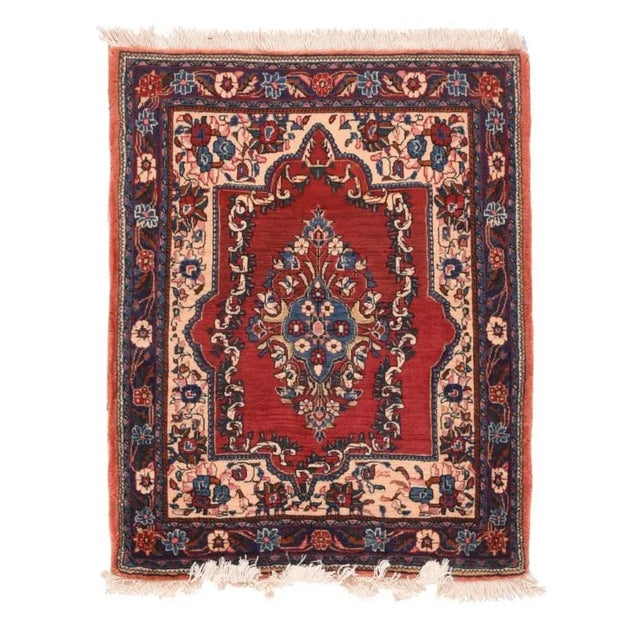 1940s Semi-Antique Persian Sarouk Rug-2′2″ × 2′9″ For Sale - Image 5 of 5