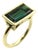 18k Gold Bezel Set Indicolite Tourmaline Ring, Size 7 For Sale