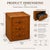English Luxury Handmade Leather Bedside Tables, Pair of Vintage Trunk Nightstands, Tan Leather 3 Drawer Bedside Cabinets With Brass Studs For Sale - Image 3 of 12