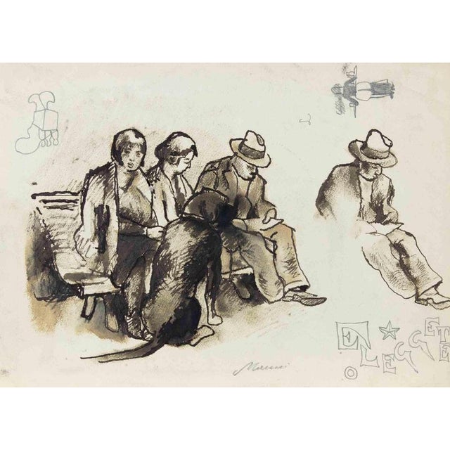 Mino Maccari, The Garden, 1930, Ink For Sale - Image 3 of 3