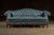 Leathercraft Vintage Tufted Leather Chesterfield Sofa in Blue For Sale - Image 4 of 16
