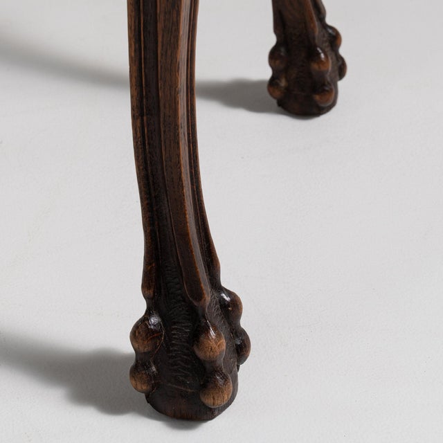 20th Century France Rich Walnut Brown Carved Octagonal Side Table For Sale - Image 11 of 11