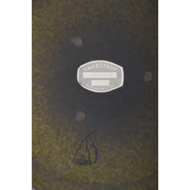 Brown Side Table with Ceramic Bowl by Hundevad and Basse for Knabstrup, 1960s For Sale - Image 8 of 11