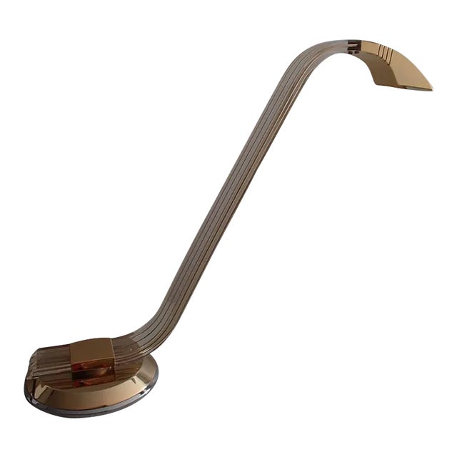 Brass & Chrome Table Lamps, 1990s, Set of 2 For Sale