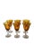 Mid-Century Modern Vintage Artland Iris Amber Bubble Blown Glass Goblets - Set of 11 For Sale - Image 3 of 9