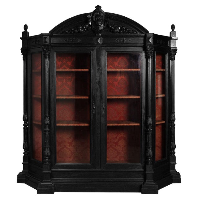 Ebonized Carved Palladian Walnut Highboard, 1750s For Sale - Image 5 of 10