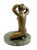 Modern Brown Patinated Bronze Caryatid Sculpture For Sale - Image 6 of 8
