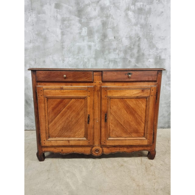 Brown Antique Buffet in Cherry and Mahogany For Sale - Image 8 of 18