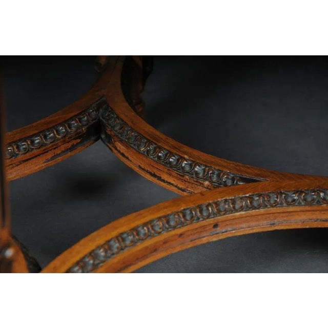 Louis XVI French Beechwood Side Table For Sale - Image 9 of 10