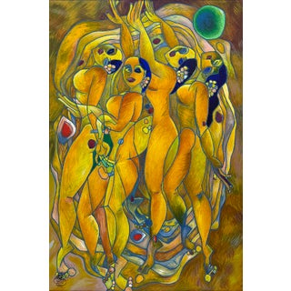 Jiang Tiefeng, Flowering Age (Large Hand Signed Serigraph on Canvas) For Sale