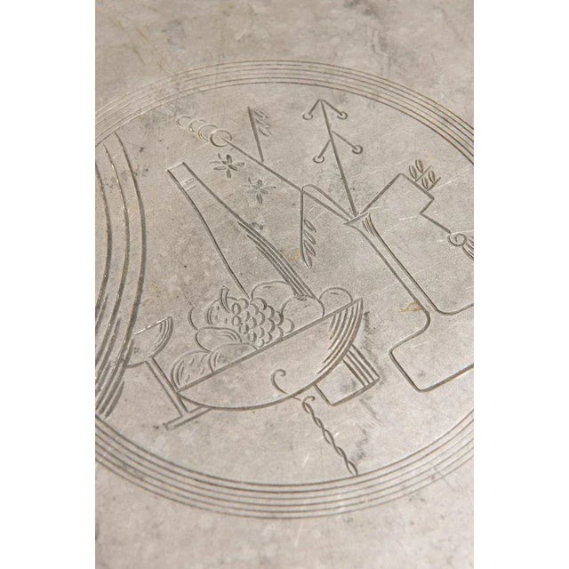 Serving Tray in Pewter attributed to Sylvia Stave, 1934 For Sale - Image 3 of 6