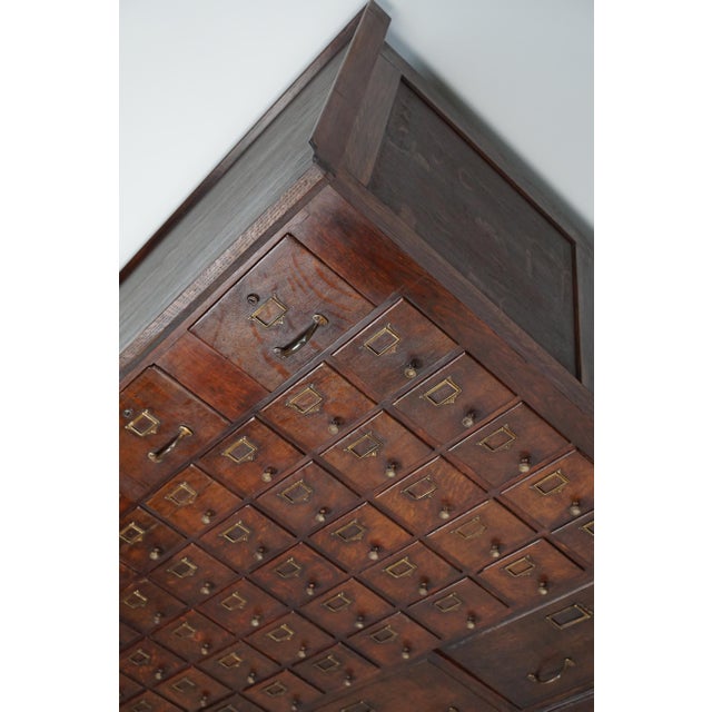 Large French Oak Notary Apothecary Cabinet, 1920s-1930s For Sale - Image 16 of 18