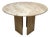 Small Vintage Minimalistic Round Travertine Dining Table, 1970s For Sale