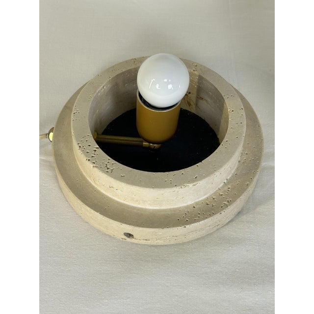 Travertine and Glass Lamp from La Murrina, 1970s For Sale - Image 9 of 10