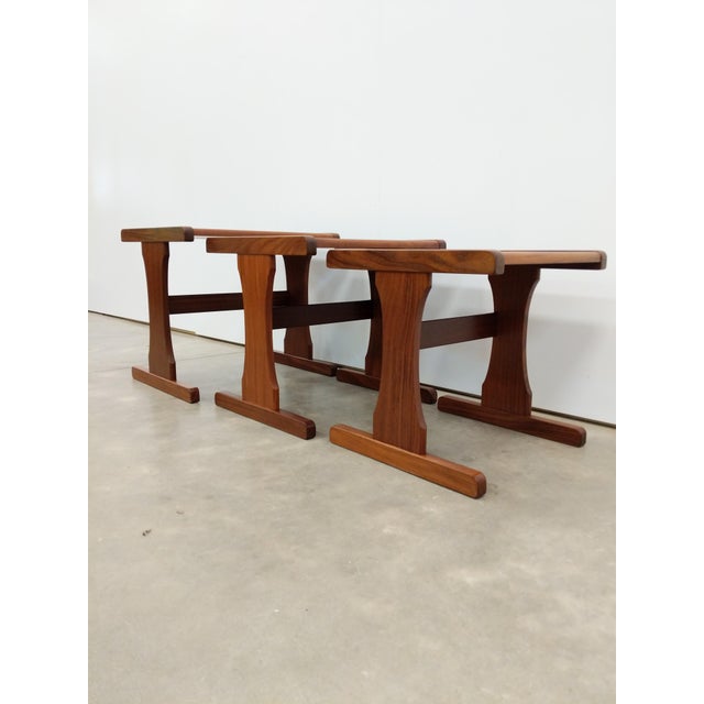 Mid-Century Modern Set of Vintage Mid Century Modern Teak Nesting Tables by G Plan For Sale - Image 3 of 11