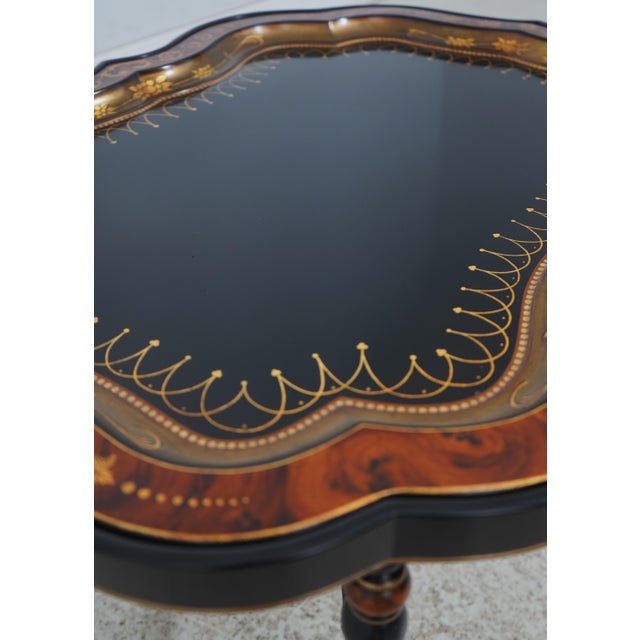 Maitland Smith Paint Decorated Carved & Gilt Tray Top Cocktail Coffee Table For Sale - Image 10 of 14
