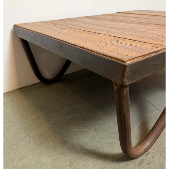 Wood Vintage Industrial Coffee Table, 1960s For Sale - Image 7 of 18