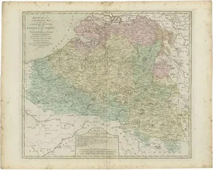 Antique Dutch Map of the Southern Netherlands from Bowles, 1780