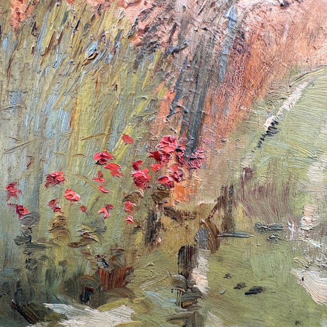 1930s Fernand Quignon, Walking Through the Wheat Fields, 20th Century, Oil on Board, Framed For Sale - Image 5 of 18