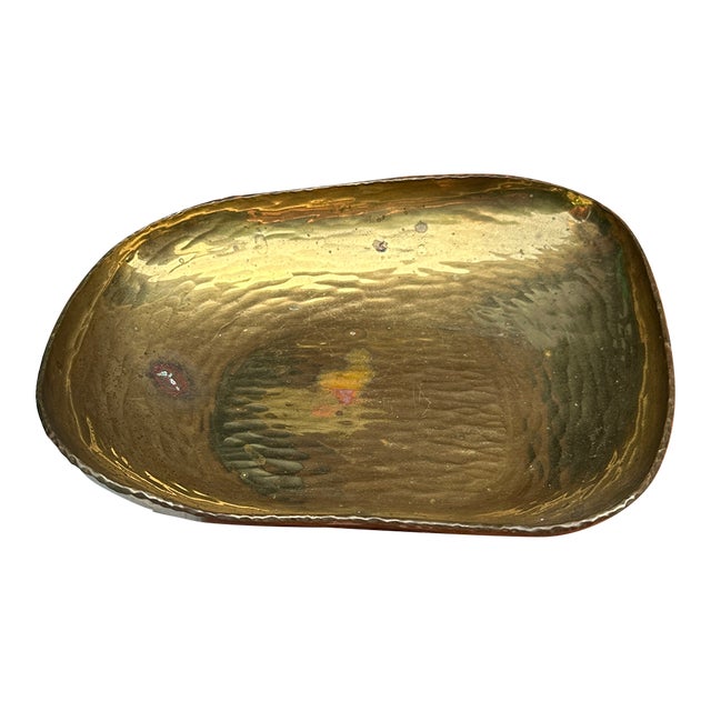 1970s West Berlin Brass Oblong Catchall For Sale