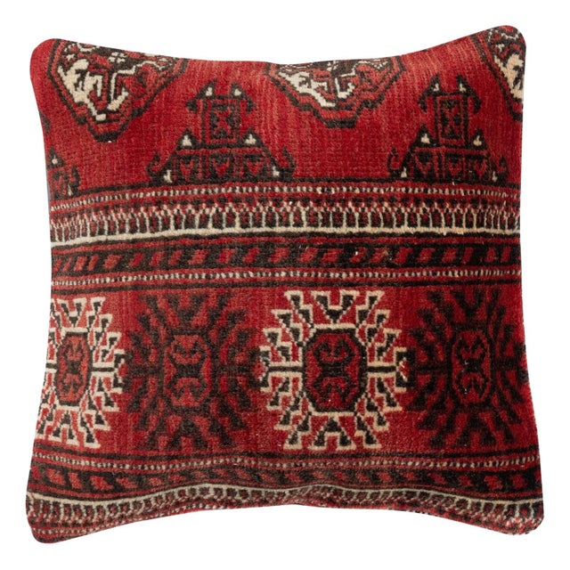 Traditional 20"x20" SET OF 2 - Traditional Wool Cushion Covers. Vintage Throw Pillows For Sale - Image 3 of 4