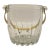 Late 20th Century Clear Glass Ice Bucket With Detachable Handle For Sale