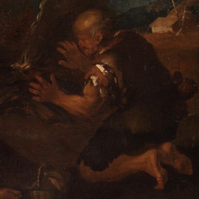 Venetian School Artist, Figurative Scene, 1640, Oil on Canvas, Framed For Sale - Image 12 of 16