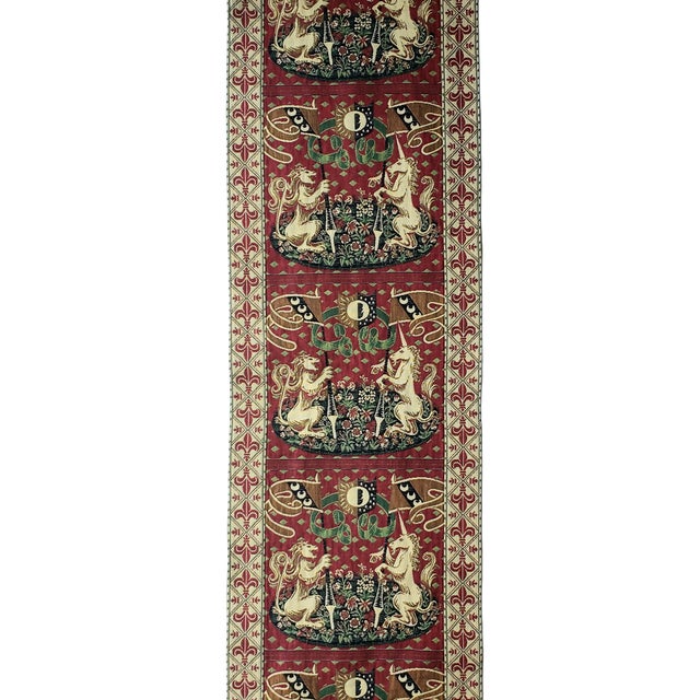 Late 20th C. Vintage French "The Lady and the Unicorn" Woven Tapestry Runner For Sale - Image 17 of 17